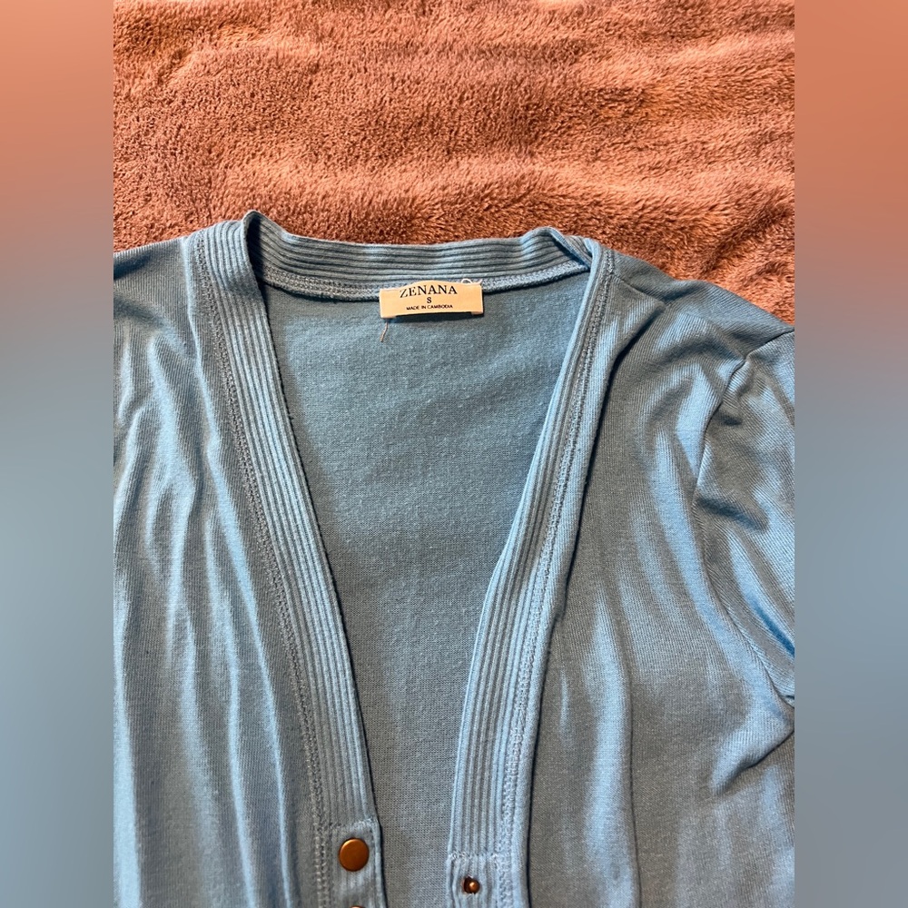 Small Zenana Snap Cardigan - Picture 3 of 4